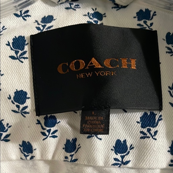 COACH Women's White and Blue Jacket - Picture 3 of 7